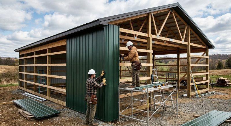 Pole Barn Siding Installation in Scottsboro, AL